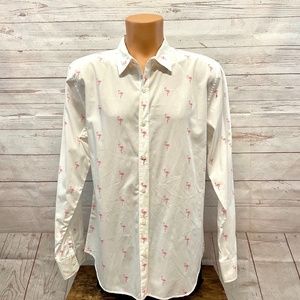 Bonobos Slim Fit Pink Flamingo Graphic Print Shirt